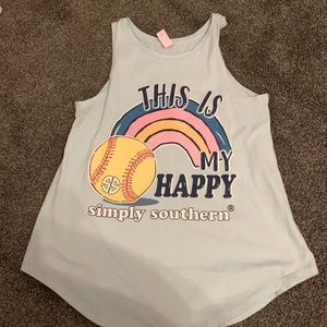 simply southern softball tank top